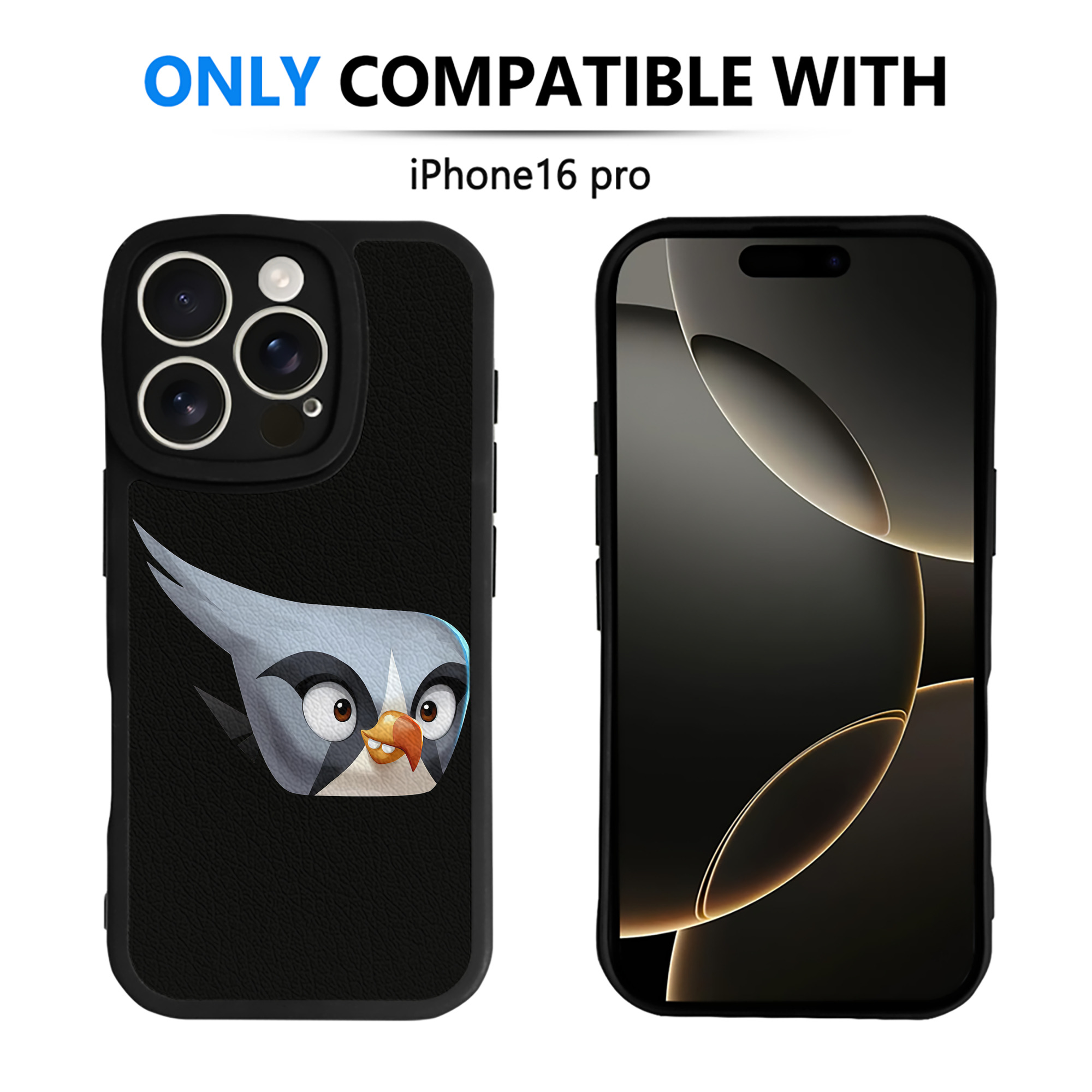 （画像用） Angry Birds アングリーバード 【iPhone 16シリーズ対応】シリコンスマホケース（レザー調） 材質：シリコン